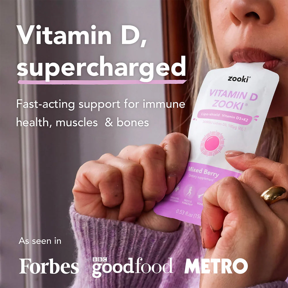 Vitamin D3+K2, Liposomal
Liquid Sachets

Mixed Berry - 14pk - Image 2