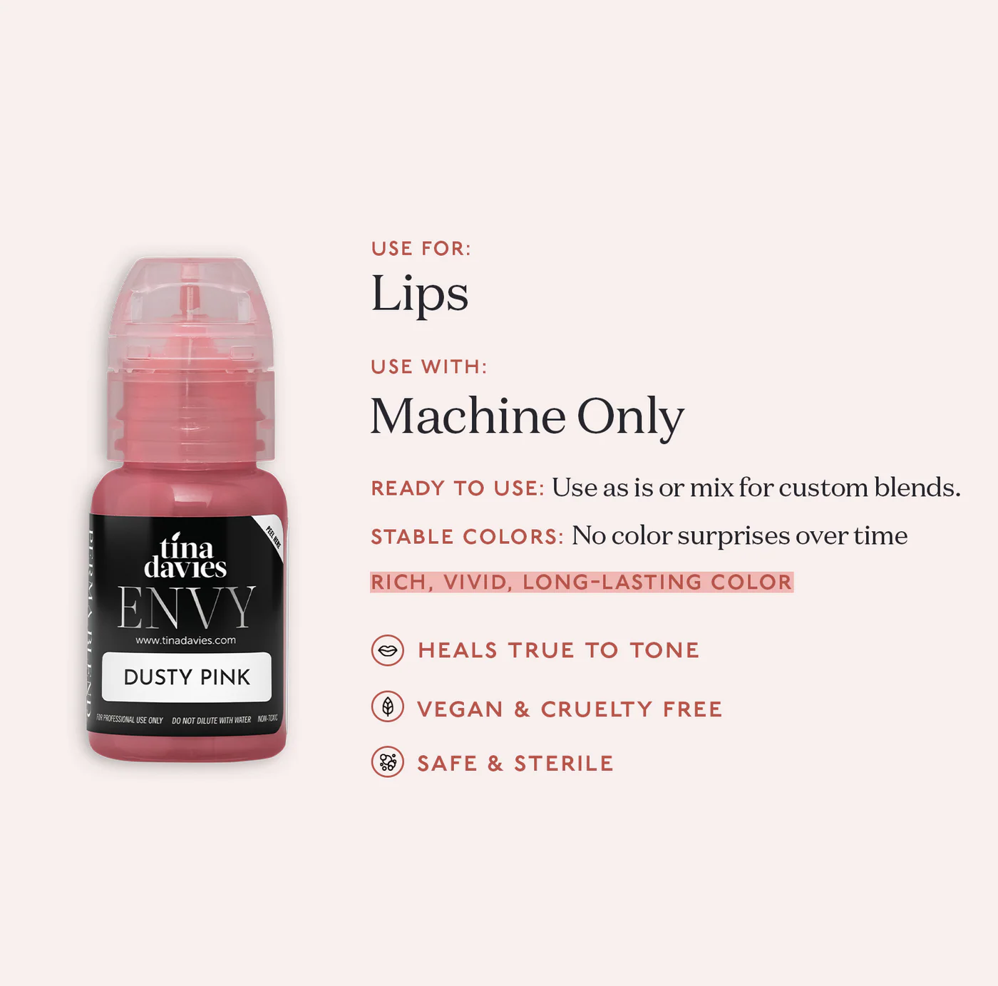 Envy Lip Pigments - Dusty Pink - Image 2