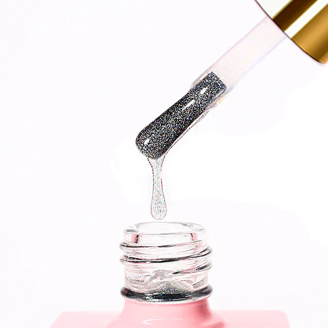 Glitterbels Hema Free - Holo No Wipe Topcoat (17ml) - Image 2