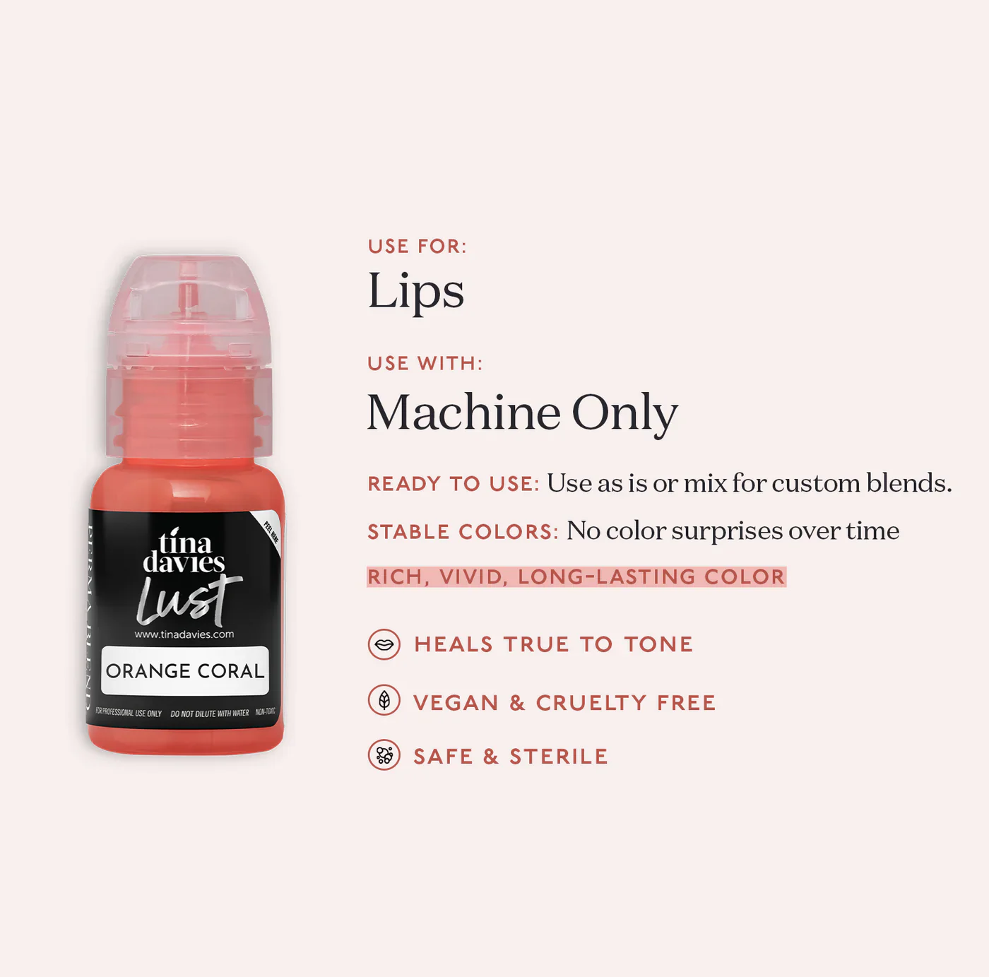 Lust Lip Pigments - LUST ORANGE CORAL - Image 4
