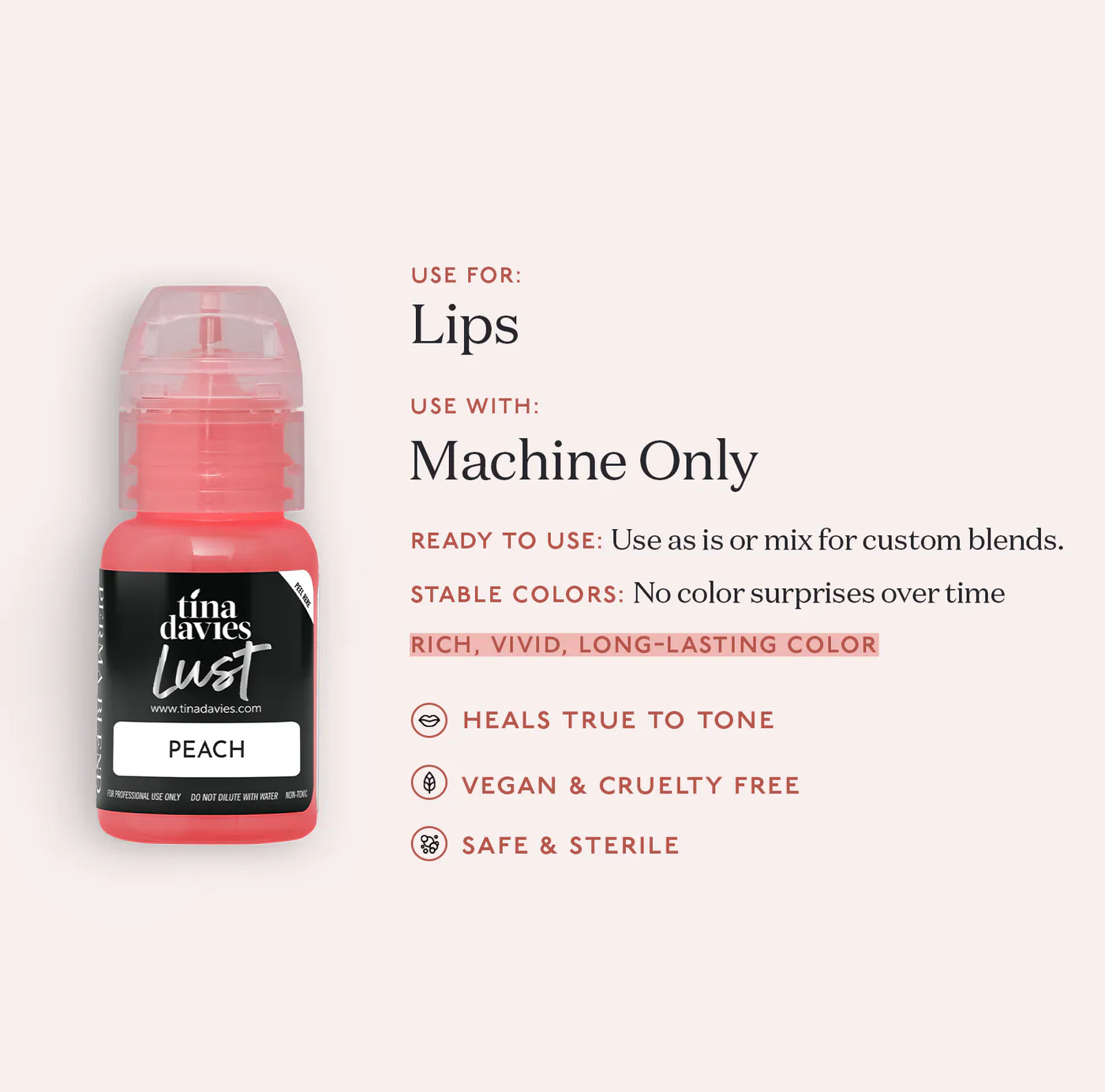 Lust Lip Pigments - LUST PEACH - Image 4