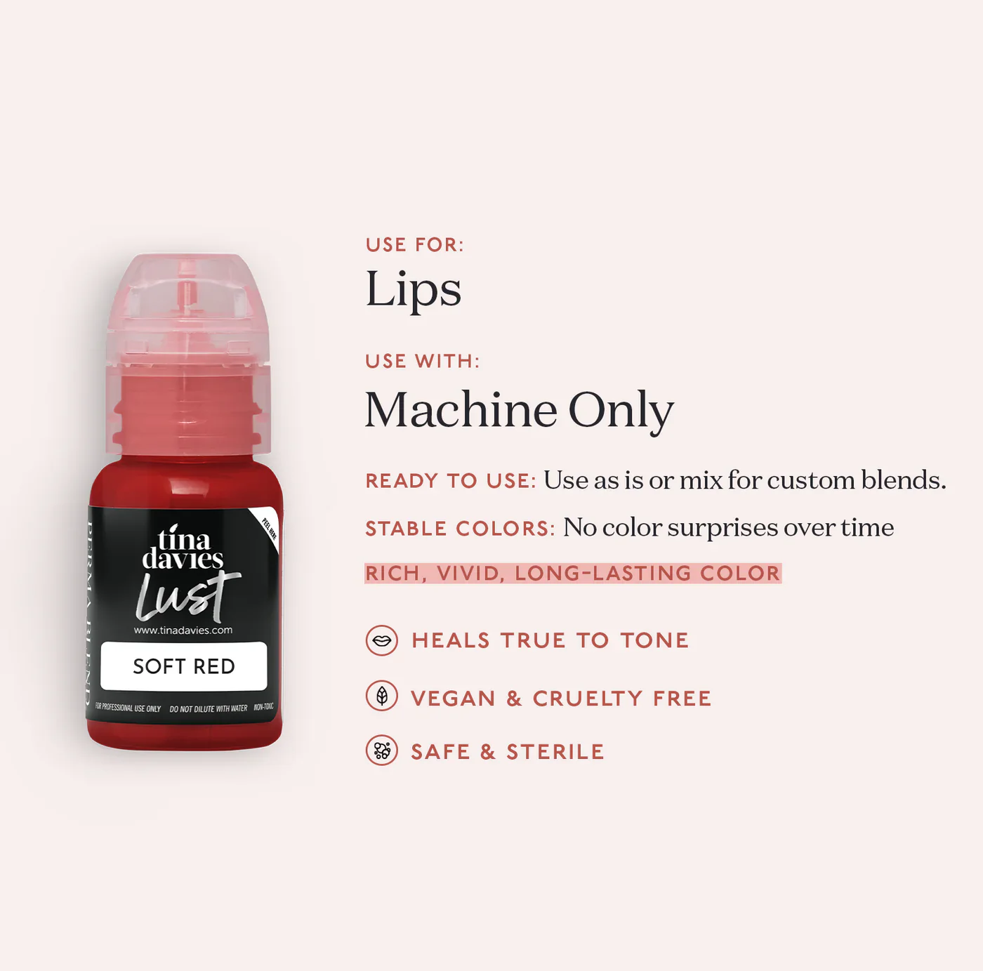 Lust Lip Pigments - LUST SOFT RED - Image 4