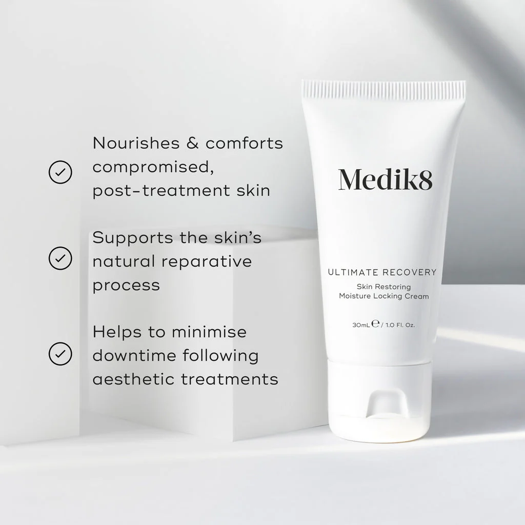 Medik8 ULTIMATE RECOVERY™

Skin Restoring Moisture Locking Cream 30ml - Image 2