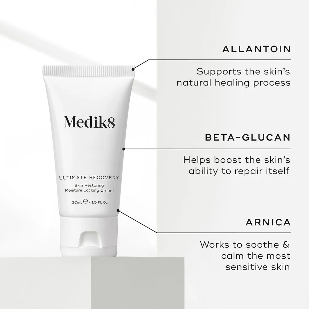Medik8 ULTIMATE RECOVERY™

Skin Restoring Moisture Locking Cream 30ml - Image 3
