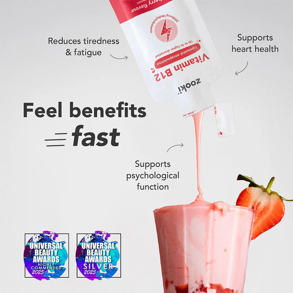Vitamin B12, Liposomal Liquid Sachets.                                                 Strawberry - 14 pk - Image 4